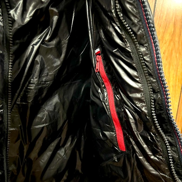 🔥 Tommy Hilfiger Hooded Shiny Puffer Winter Jacket Waterproof Metallic - Picture 7 of 9